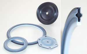 Teflon bonded to rubber